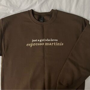 Brown Embroidered Sweatshirt